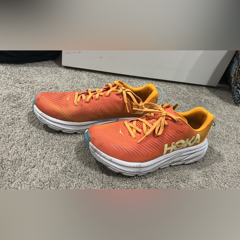 Hoka Kids Vibrant Orange Sneakers